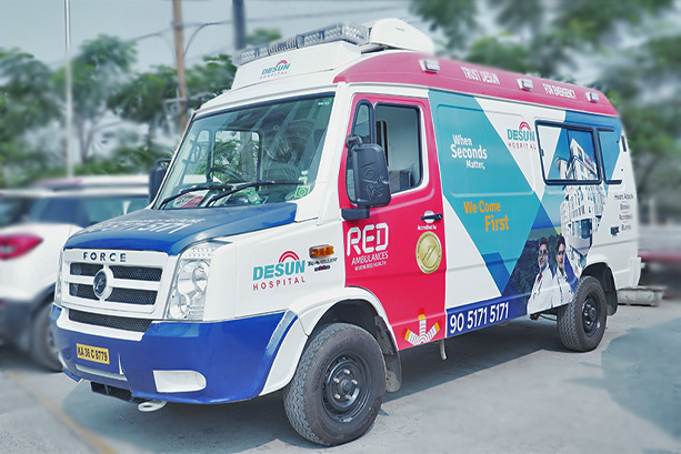 Desun 24x7 emergency ambulance service.